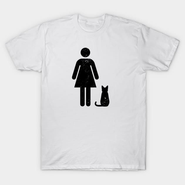 Cat Room - F - black T-Shirt by CCDesign
